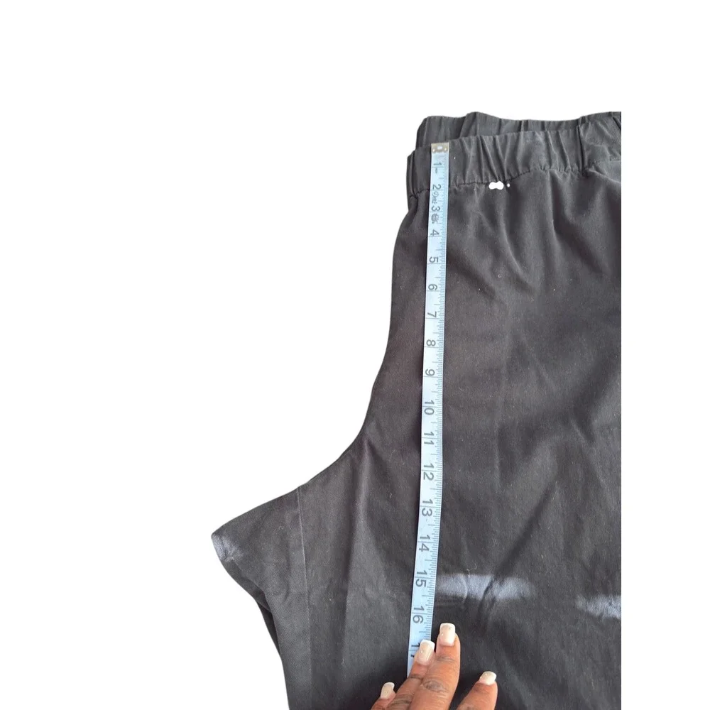 J.Crew Astrid Chino Pant Black Plus Pull On Stretch Casual Wide Leg‎ Size 2X